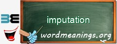 WordMeaning blackboard for imputation